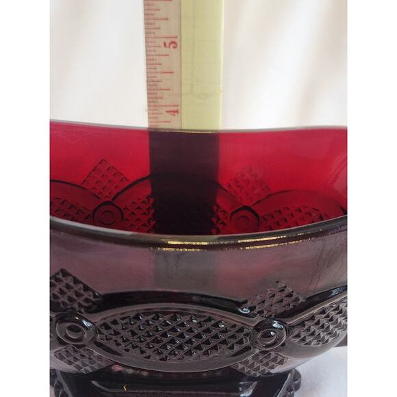 Avon 1876 Cape Cod Ruby Red Gravy Boat Creamer – 6.75" – Vintage Pressed Glass - Picture 8 of 8
